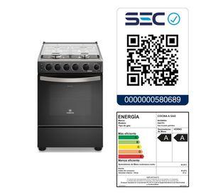Cocina a Gas 4 Platos Horno Vapor y Temporizador FM4TPC Negra