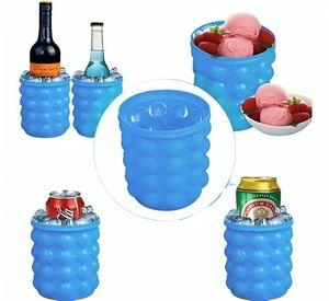 Hielera Contenedor de Hielo Enfría Vaso Botella Portátil de Silicona