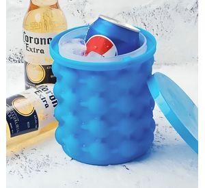 Hielera Contenedor de Hielo Enfría Vaso Botella Portátil de Silicona