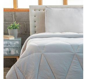 Juego Plumon Comforter 1 5 pl Nautica Home c funda Poliester 95gr Beige