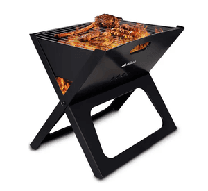 Hikeo Parrillera plegable de carbón portátil para asados color negro