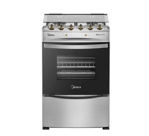 Cocina a Gas 4 Quemadores Silver Midea