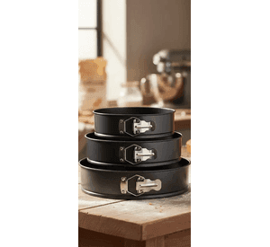 3 Moldes Redondos Para Queque negro