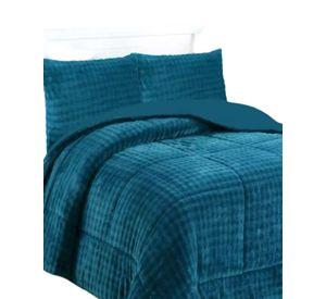CUBRECAMA CON CHIPORRO CON RELIEVE 2P TURQUESA