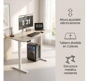 Escritorio Altura Ajustable Eléctrico 140cm Profesional Color Arce Homer Design Hrsjz002