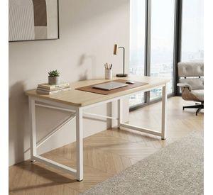 Escritorio Moderno Liso Oficina Madera 120x60x75cm Homer Marrón