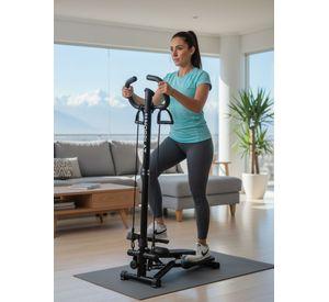 Mini Stepper Eliptica Hidraulico Banda Resistencia - Norplat Negro