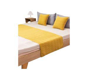 Set de Pieceras Plush + Fundas de Cojin 45×45 amarillo