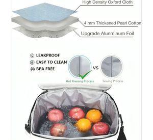 Lonchera Bolsa Térmica De Almuerzo Portátil Gran Capacidad azul