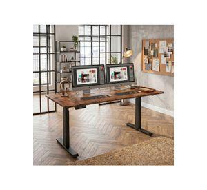 Escritorio Altura Ajustable Eléctrico 160x60cm Profesional Marrón