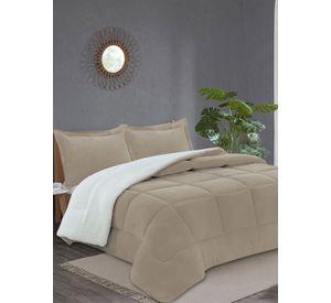 PLUMON ANDES CHIPORRO LISO TAUPE 1.5 PLAZA