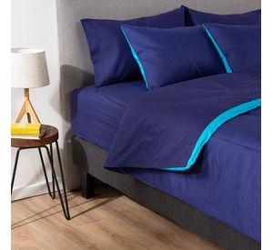COMBO 10 PLUMON BICOLOR AZUL CELESTE 1.5 PLAZAS