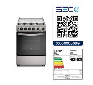 Cocina a Gas 4 Platos Horno Vapor y Grill FM4PSC Inox