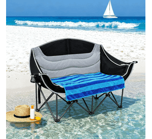 Silla de Camping plegable Doble Acolchada
