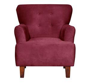 Poltrona York 1c  Felpa Burdeo 75x55x92 cm