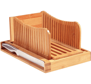 Cortador De Pan De Bambú Con Cuchillo De Acero Inoxidable Bamboo