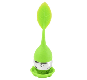 Infusor De Te De Silicona Diseño Hojitas Colador Te