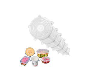 Set Tapas de Silicona Ajustables Reutilizables (6u)