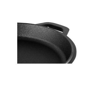 Dutch Oven Ø26 cm - Incluye 2 Sartenes de Hierro Fundido y 2 Grip, Color Negro