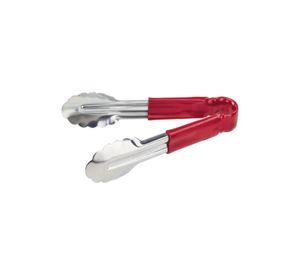 TENAZA INOXIDABLE MANGO ROJO 23 CM WINCO