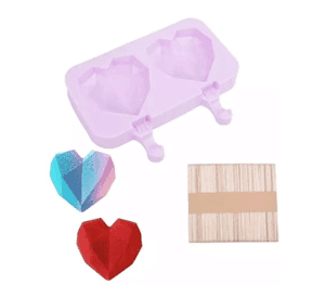 MOLDES DE SILICONA PARA HELADOS CORAZON