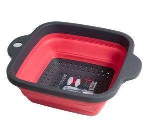 COLADOR DE PLASTICO CUADRADO ROSA