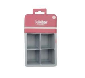 CUBETA DE HIELO SILICONA KEEP GRIS
