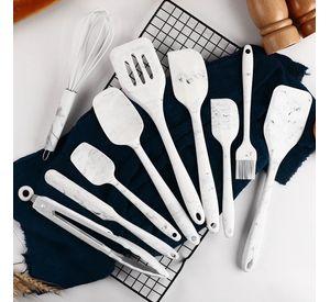 JUEGO 10 PIEZAS UTENSILIOS COCINA SILICONA ANTIADHERENTE