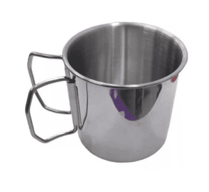 Taza Portátil Acero Inoxidable Mosquetón Vaso Camping