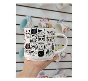 Tazón Taza Cerámica Diseño Modelo Gatitos Nekos