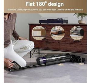 Marca JONR ED12 Pro Max – Aspiradora inalámbrica en seco y húmedo, con diseño plano de 180°