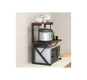 Estante Rack Cocina Microondas Organizador Negro 64x54x37 CM