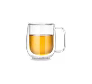 Pack 2 Tazas MUG Café Té Doble Pared Vidrio 250 ML