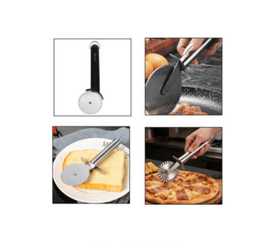 Cortador de Pizza de Rueda Con Mango Negro