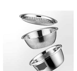 Set 1 Bowls 2 coladores Acero Inoxidable