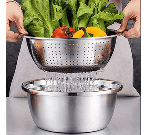 Set 1 Bowls 2 coladores Acero Inoxidable