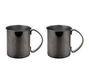 Tazón Moscow Mule 16OZ Negro Set 2 piezas