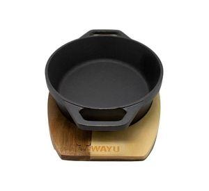 CASEROLA IRON CAST BASE MADERA