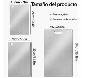 Set 3 Tablas Para Cortar Acero Inoxidable Doble Cara