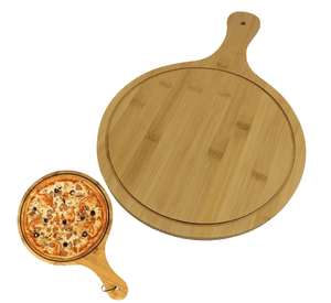 Tabla Picoteo Redonda Circular Pizza Madera 44x30cm