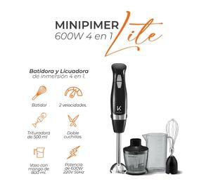 Minipimer Lite 600W 4 en 1