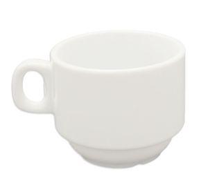SET DE 24 TAZAS CAFE DE PORCELANA BLANCOS 100CC STAR ROUND