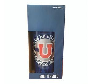 MUG TERMICO LOGO PLATEADO UNIVERSIDAD DE CHILE
