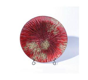 Plato Decorativo Vidrio Red