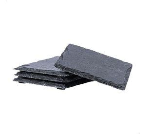 Set De 4 Piedras Pizarra Cuadradas 10x10cm