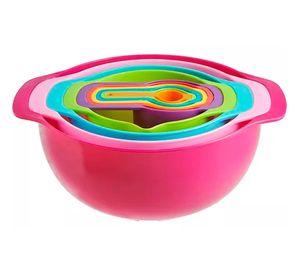 Set De Tazas Medidoras Cernidor Colador Bowl