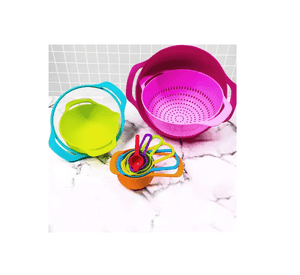 Set De Tazas Medidoras Cernidor Colador Bowl