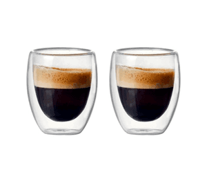 Pack 2 Vasos Vidrio Moderno Transparente 200ml