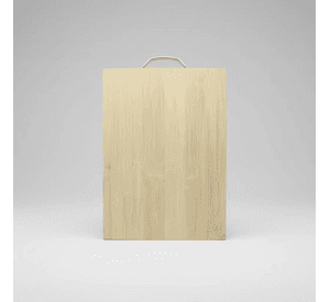 Tabla De Picar De Bambu 28x38 Cm Con Asa Metalica