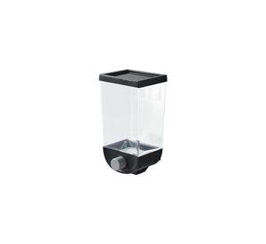 Contenedor Organizador Pared Cereales Azúcar Especies 1 LT Negro